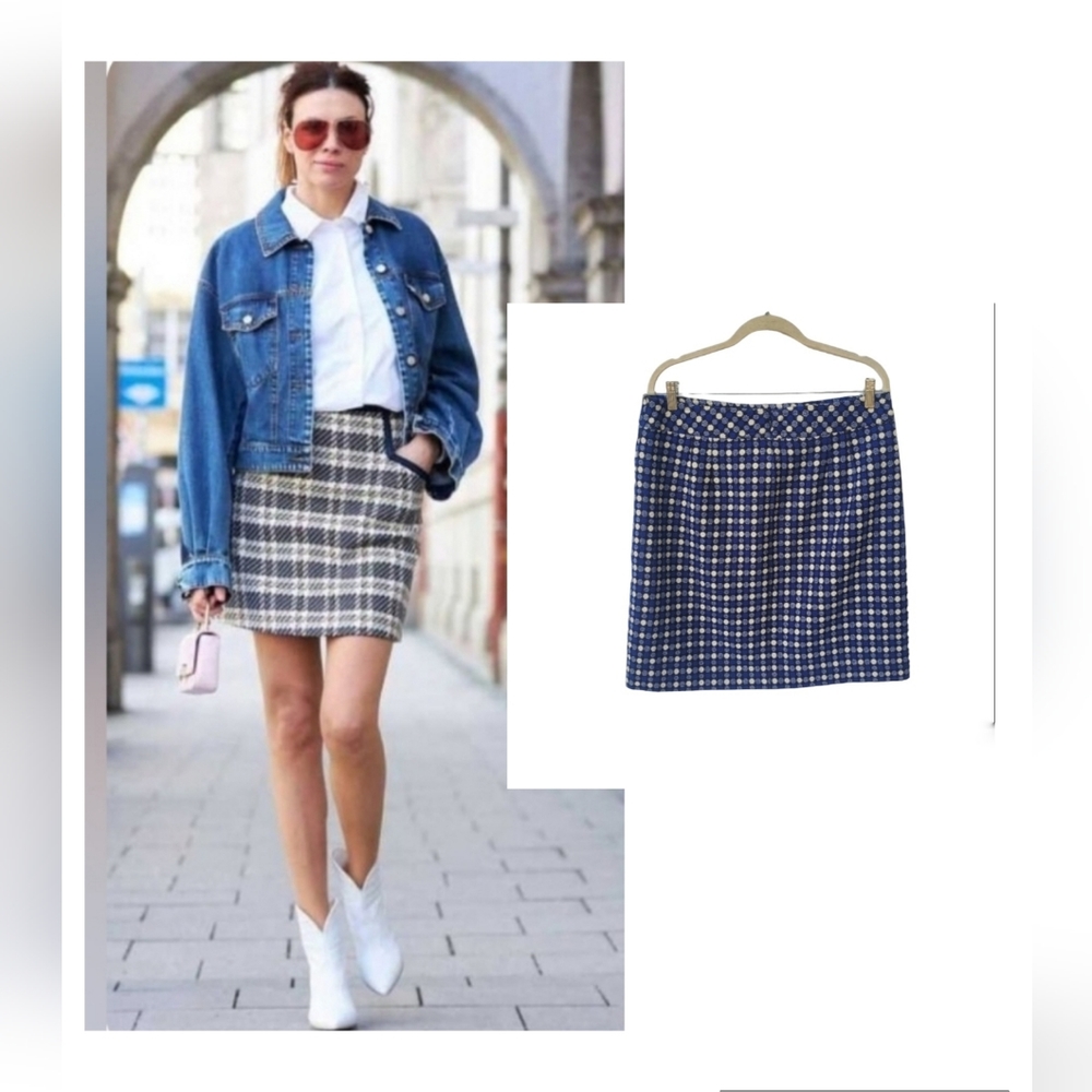 Talbots Wool Blend Polka Dot Skirt Size 12 - EUC!